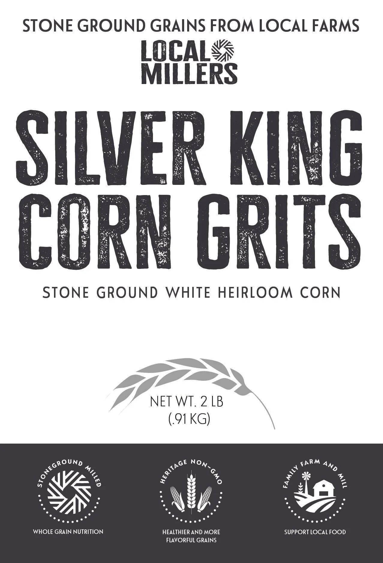Silver King White Corn Grits - Local Millers